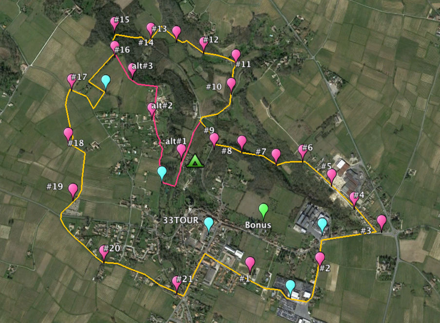 Le parcours par Google Earth